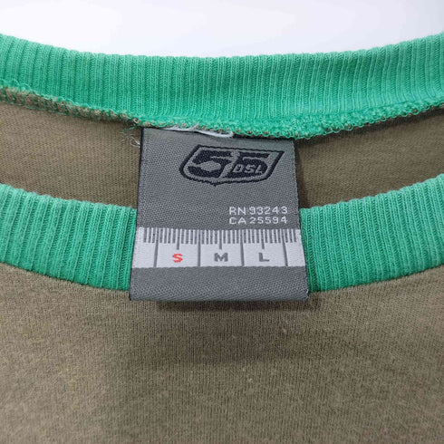 ディーゼル DIESEL 00s Y2K 5DSL ラグラン マルチカラー L/S カットソー メンズ import:S