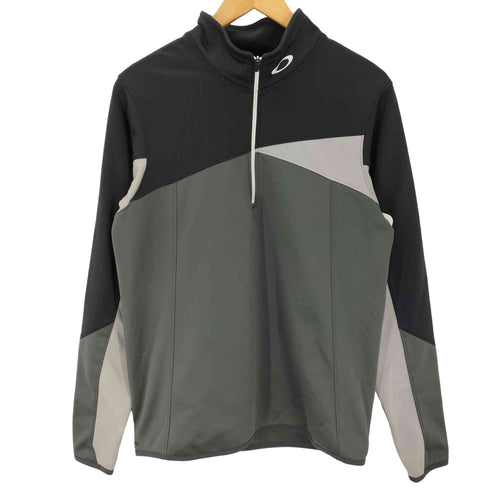 オークリー OAKLEY 00S ハーフジップ スイッチング カラー モックネック L/S テック カットソー メンズ import:M