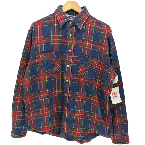ビッグマック BIG MAC 80S USA製 ヘビーウェイト ネル L/S シャツ ヘビネル メンズ import:L