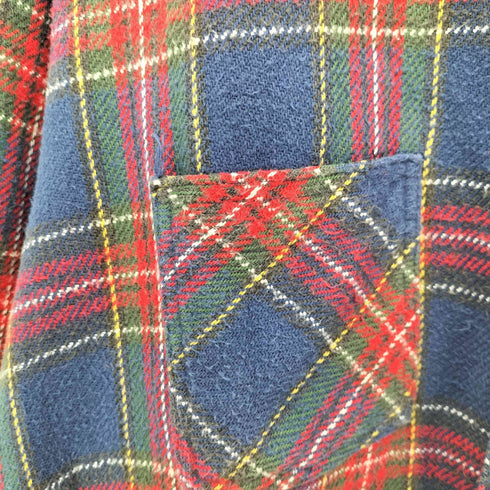 ビッグマック BIG MAC 80S USA製 ヘビーウェイト ネル L/S シャツ ヘビネル メンズ import:L