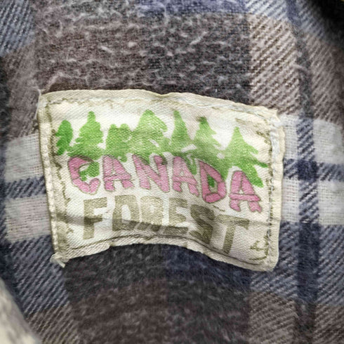 CANADA FOREST チェック柄 ボックスネルシャツ メンズ XL