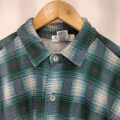 EXPRESS TRICOT USA製 コットンポリ チェック柄 L/S シャツ メンズ L