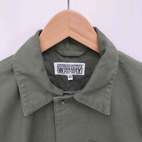 エンジニアードガーメンツ Engineered Garments WORKADAY 旧タグ オリジナル ドーナツボタン 3P ライト カバーオール シャツ ジャケット メンズ JPN:XS