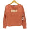 ラルフローレン RALPH LAUREN 1967 アップリケ 前 Vガゼット 裏地パイル クルーネック スウェット レディース import:L