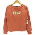 ラルフローレン RALPH LAUREN 1967 アップリケ 前 Vガゼット 裏地パイル クルーネック スウェット レディース import:L