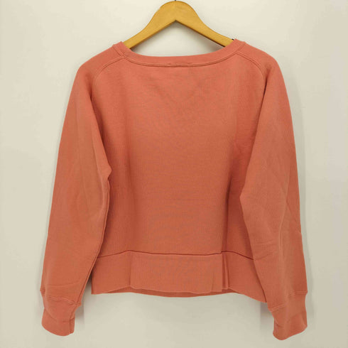 ラルフローレン RALPH LAUREN 1967 アップリケ 前 Vガゼット 裏地パイル クルーネック スウェット レディース import:L