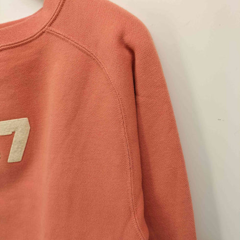 ラルフローレン RALPH LAUREN 1967 アップリケ 前 Vガゼット 裏地パイル クルーネック スウェット レディース import:L