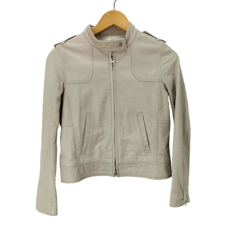 ユナイテッドアローズグリーンレーベルリラクシング UNITED ARROWS green label relaxing シングルレザーライダースジャケット レディース JPN:38