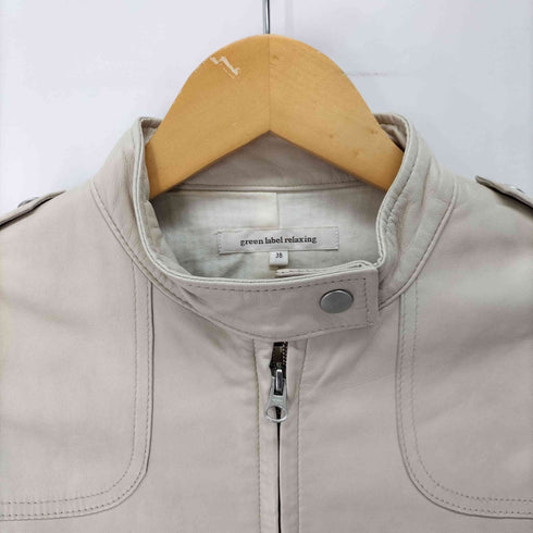 ユナイテッドアローズグリーンレーベルリラクシング UNITED ARROWS green label relaxing シングルレザーライダースジャケット レディース JPN:38
