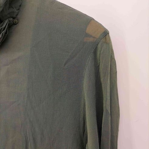 バジーレヴェントット BASILE28 シルク キュプラ 襟シワ 加工 シャツ ブラウス レディース JPN:38