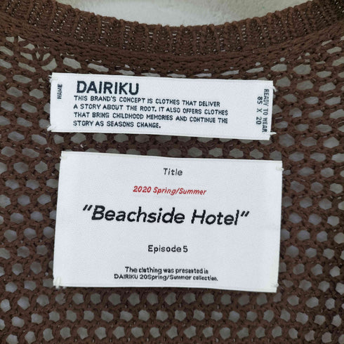 ダイリク DAIRIKU Pullover Fringe Net Knit Vest メンズ FREE