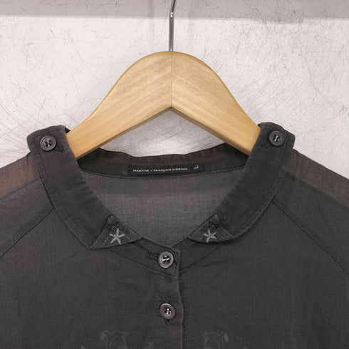 マリテフランソワジルボー MARITHE FRANCOIS GIRBAUD フリル シアーシャツ レディース import:L