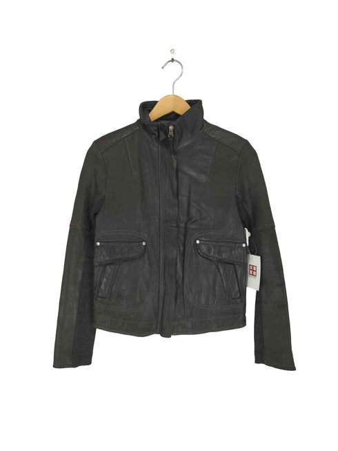 faithful fanatic リブニット切替レザージャケット レディース JPN:M