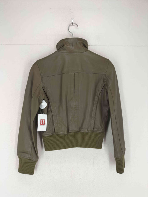 マンゴー MNG リブレザージャケット レディース EUR S
