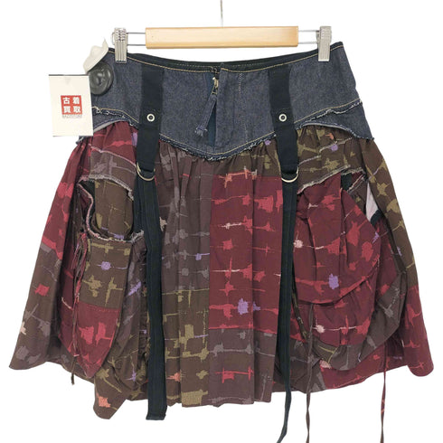 マリテフランソワジルボー MARITHE FRANCOIS GIRBAUD 異素材切替 デニム ミニスカート レディース M