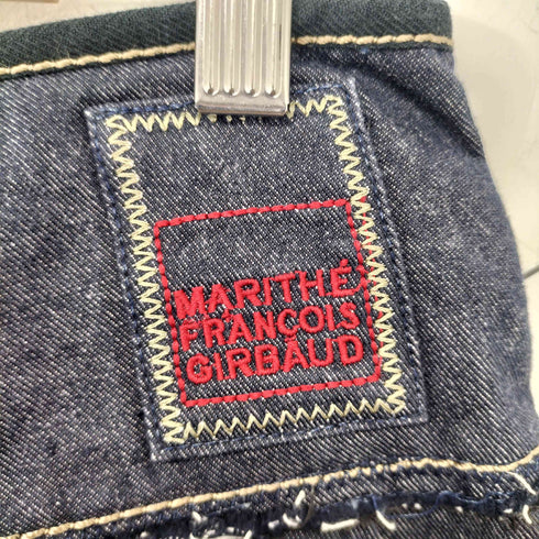 マリテフランソワジルボー MARITHE FRANCOIS GIRBAUD 異素材切替 デニム ミニスカート レディース M