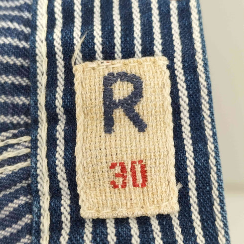 フォーティーファイブアール 45R ヒッコリーワークパンツ メンズ US:30-31