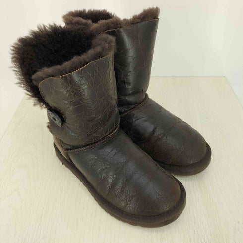 アグ UGG CLASSIC BAILEY BUTTON レザー切替 ベイリーボタン ムートンブーツ レディース JPN:23