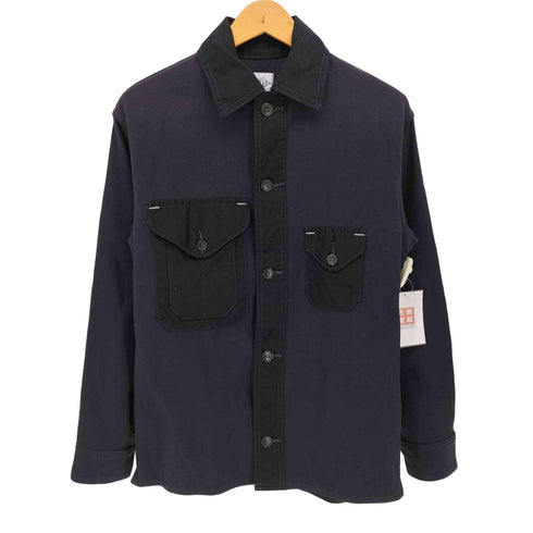 ポストオーバーオールズ POST OVERALLS USA製 切替デザイン ワークシャツ メンズ import:XS