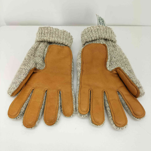 レザー切替 ニットグローブ メンズ