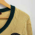 チャップスラルフローレン CHAPS RALPH LAUREN ロゴ エンブレム ウール ケーブル編み Vネック ニット メンズ import:L