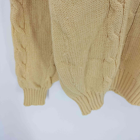 チャップスラルフローレン CHAPS RALPH LAUREN ロゴ エンブレム ウール ケーブル編み Vネック ニット メンズ import:L