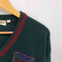 TRAFFIC STOPPING APPEARANCE エンブレム ロゴ ウール Vネック ニット メンズ import:L