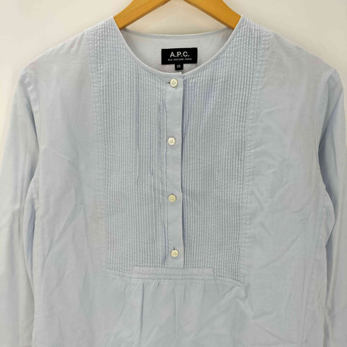 アーペーセー A.P.C. ATELIER PRODUCTION CREATION ピンタック ノーカラー プルオーバー シャツ ブラウス レディース import:XS