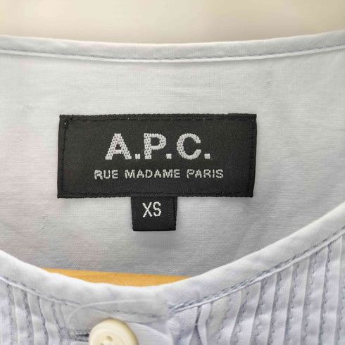 アーペーセー A.P.C. ATELIER PRODUCTION CREATION ピンタック ノーカラー プルオーバー シャツ ブラウス レディース import:XS