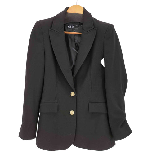 ザラ ZARA ショルダーパッド フィットブレザー 金ボタン レディース import:S