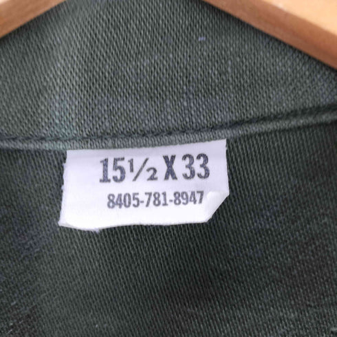 ユーエスアーミー U.S. ARMY 60S SATTEN OG 107 コットン サテン ミリタリー シャツ 1968年製 メンズ 15 1/2×33