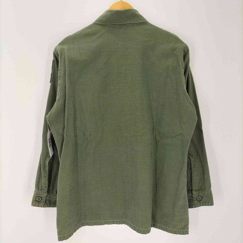 ユーエスアーミー U.S. ARMY 70S SATTEN OG 107 コットン サテン ユーティリティー ミリタリー シャツ 1972年製 メンズ 15 1/2×31