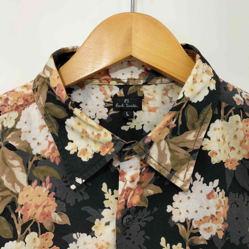 ピーエスポールスミス PS Paul Smith 花柄 レギュラーカラー 半袖シャツ メンズ import:L