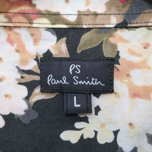 ピーエスポールスミス PS Paul Smith 花柄 レギュラーカラー 半袖シャツ メンズ import:L