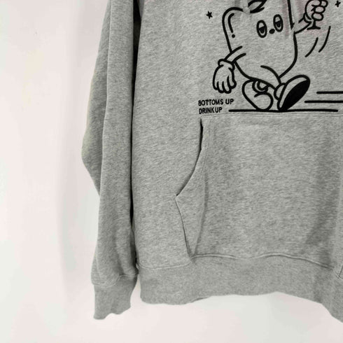 NIHOW キャラクター刺繍プルパーカー メンズ import:M