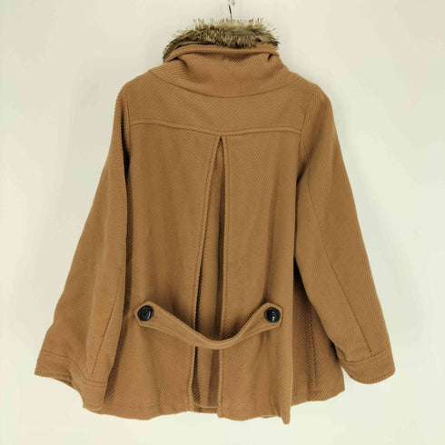 ソマリ SOMARI フェイクファー チンスト 太畝 コーデュロイ ポンチョライク コート レディース JPN:1