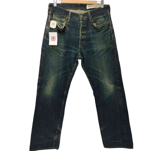 キャピタル KAPITAL 岡山御津工場 インディゴ 赤耳 ボタンフライ ストレート デニムパンツ メンズ 34