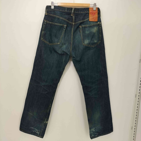 キャピタル KAPITAL 岡山御津工場 インディゴ 赤耳 ボタンフライ ストレート デニムパンツ メンズ 34