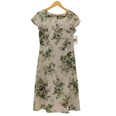 ローラアシュレイ LAURA ASHLEY リネンレーヨン フラワーワンピース レディース JPN:9号