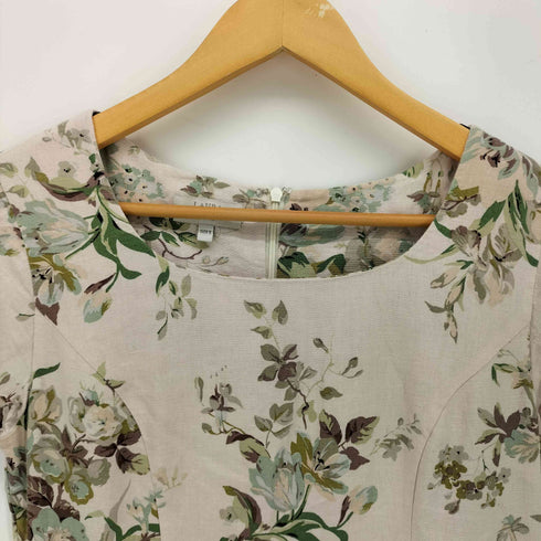 ローラアシュレイ LAURA ASHLEY リネンレーヨン フラワーワンピース レディース JPN:9号