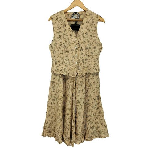 ローラアシュレイ LAURA ASHLEY フラワープリントリネンセットアップ レディース 11AR