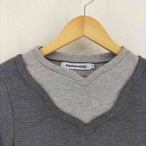 パラノイド PARANOID サムホール Vネック レイヤード ロングスリーブカットソー レディース