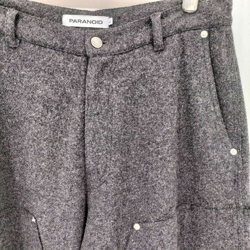 パラノイド PARANOID MELANGE PAINTER PANTS ダブルニー ウール混 ワイド スラックス ペインターパンツ メンズ L
