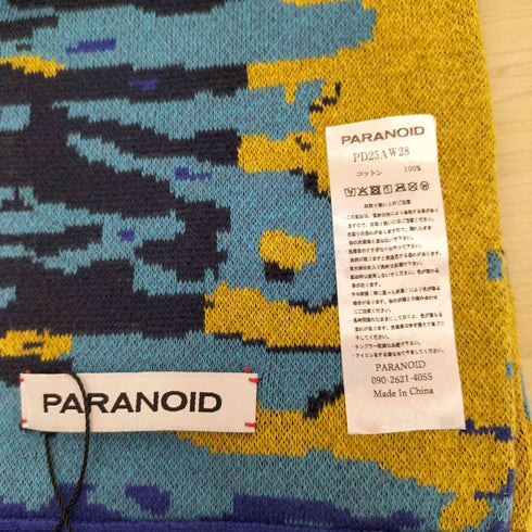 パラノイド PARANOID 25AW PUMP COTTON SCARF パルプ コットン スカーフ マフラー メンズ