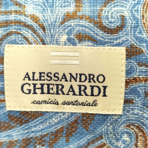 ALESSANDRO GHERARDI ペイズリーオープンカラーシャツ メンズ import:M