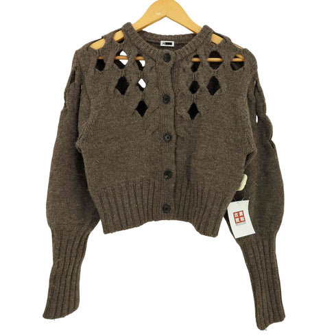 エイチビューティーアンドユースユナイテッドアローズ H BEAUTY & YOUTH UNITED ARROWS 22aw WOOL CABLE HOLE CARDIGAN レディース
