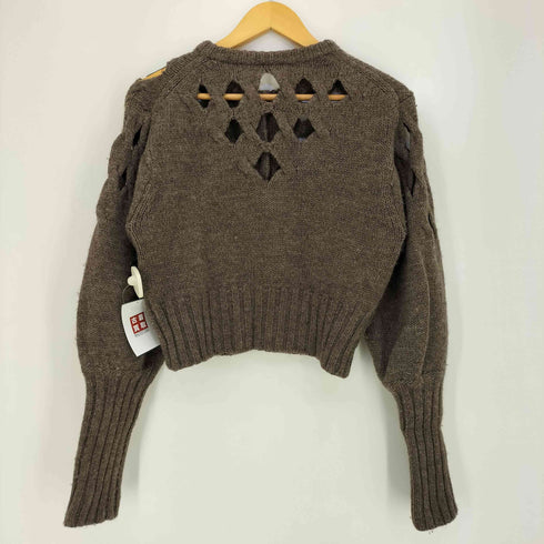 エイチビューティーアンドユースユナイテッドアローズ H BEAUTY & YOUTH UNITED ARROWS 22aw WOOL CABLE HOLE CARDIGAN レディース