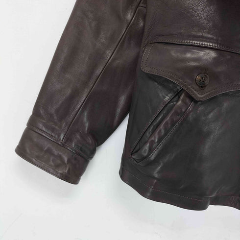 ポロラルフローレン POLO RALPH LAUREN レザーカーコート メンズ 2XL