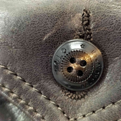 ポロラルフローレン POLO RALPH LAUREN レザーカーコート メンズ 2XL