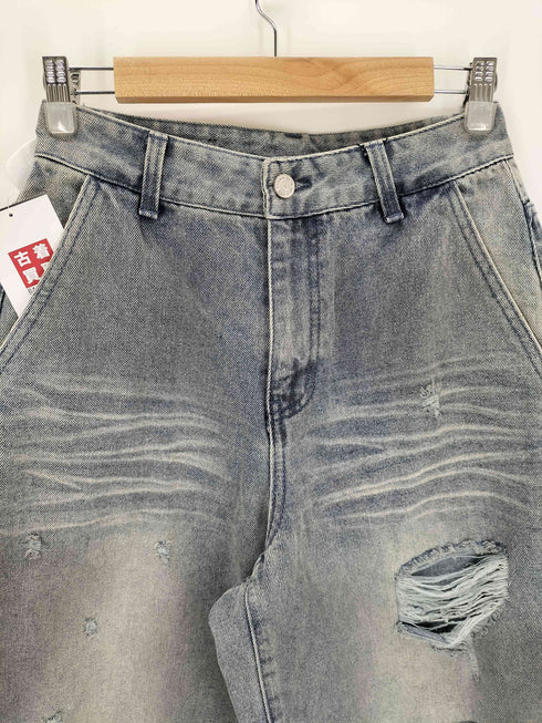 Odd studio Dirty Washed Destroyed Denim Pants メンズ JPN:1